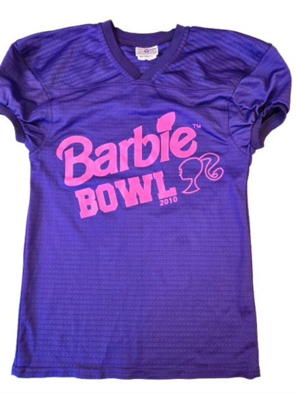 Vintage 2010 Barbie Bowl Football Jersey Purple Mesh Senior 10 Teamwork Athletic